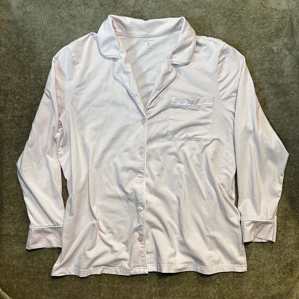 Amazon Essentials Women's Long Sleeve Button-Down Cotton Pajama Set Size XL